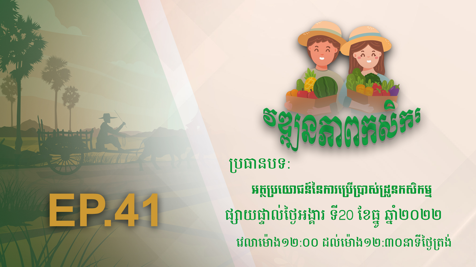 កម្មវិធី វឌ្ឍនភាពកសិករ EP.41
