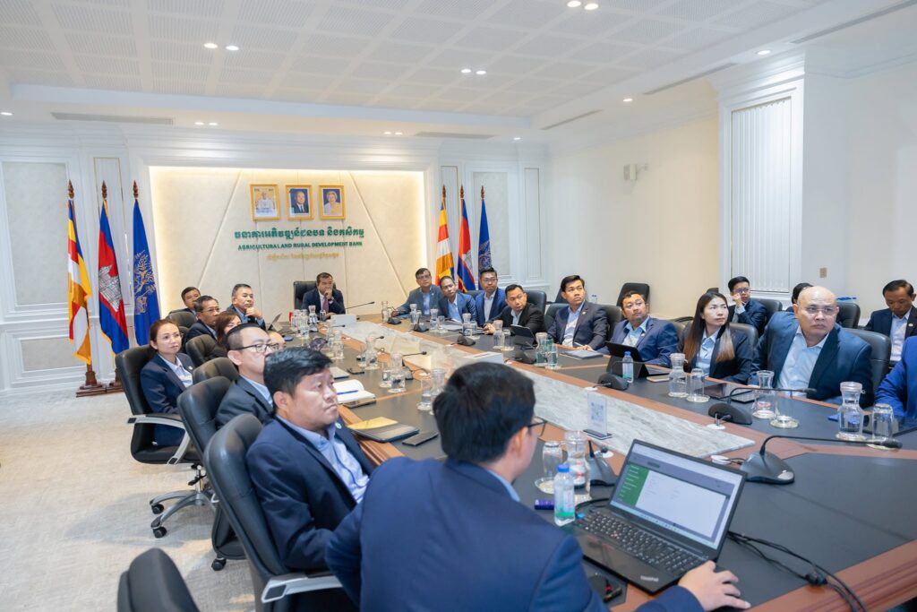 His Excellency Dr. KAO Thach, Delegate of the Royal Government in charge of CEO of the ARDB chairs meeting to review and discuss the progress on ARDB Marketplace implementation.